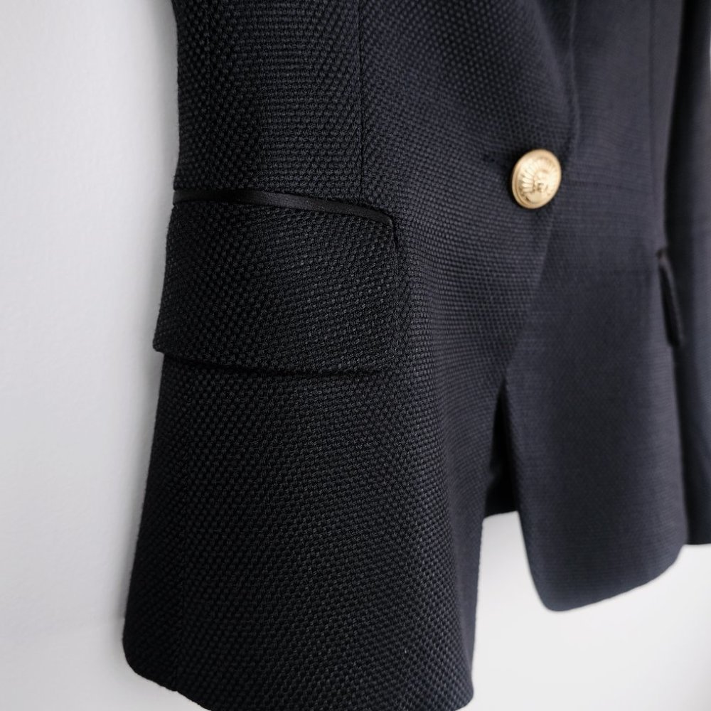 Balmain Gold Single Button Tuxedo Jacket - Picture 4 of 8